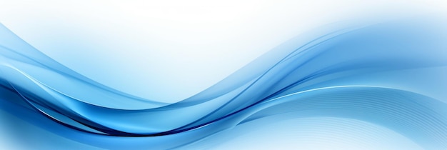 Photo fond bleu avec bannière ondulée