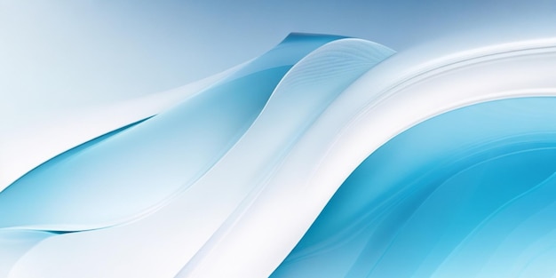 Un fond bleu et blanc doux avec une vague incurvée douce adaptée aux arrière-plans de conception