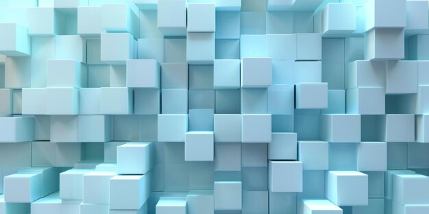 Un fond bleu avec des blocs blancs