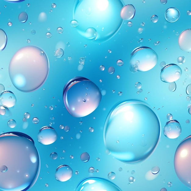 Un fond bleu avec des bulles créées par l'eau.