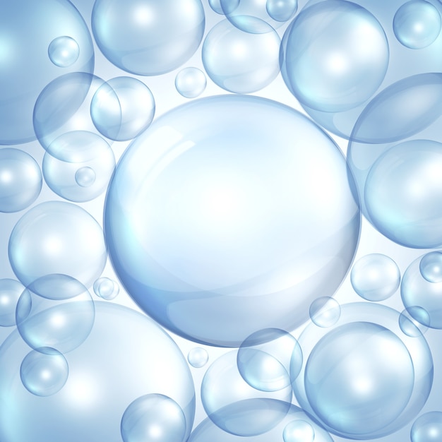 Fond bleu clair avec des bulles