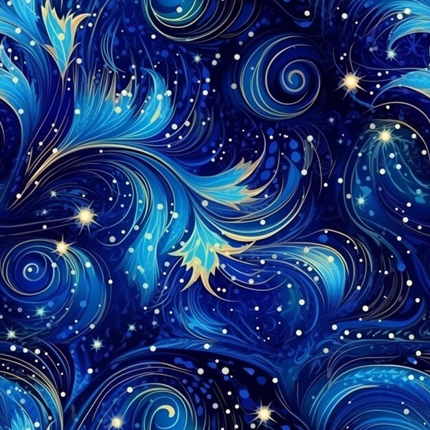 Un fond bleu avec les étoiles et les étoiles.