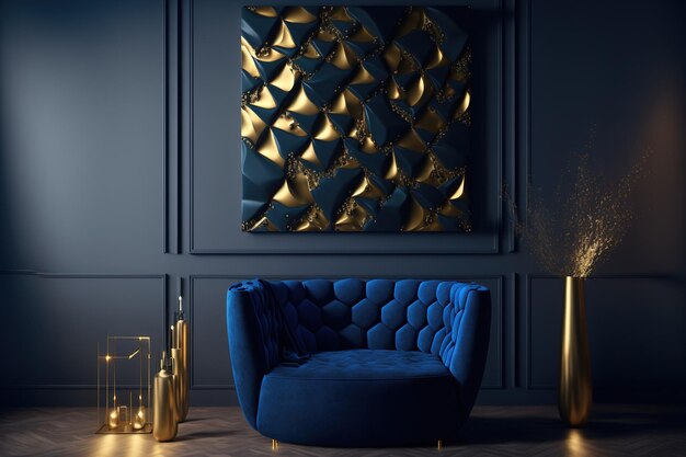 Fond bleu foncé de luxe contemporain