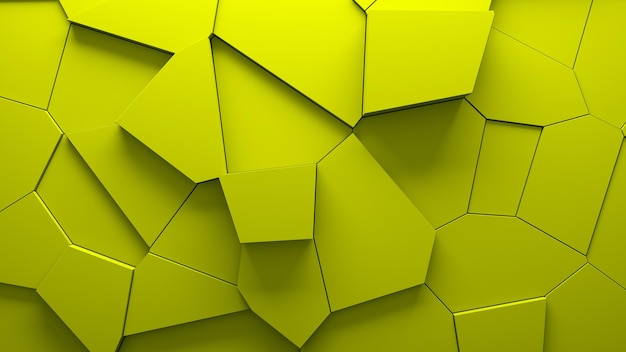 Fond de blocs de voronoi extrudés abstraits surface géométrique 3D de mur d'entreprise propre à la lumière minimale