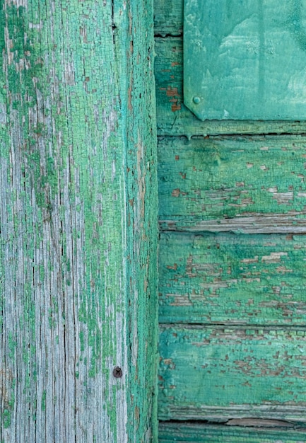 Fond en bois antique couleur bleue Fond de texture en bois Façade d'une maison en bois