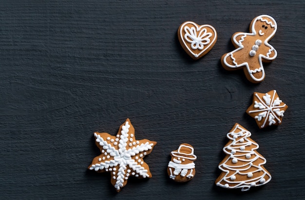 Fond de bois cadeau biscuit bleu