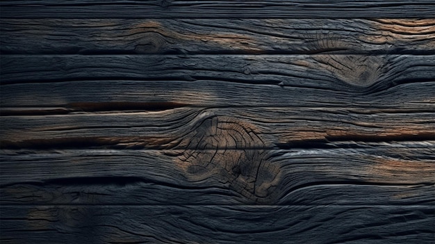 Un fond en bois foncé avec une surface texturée et le grain du bois.