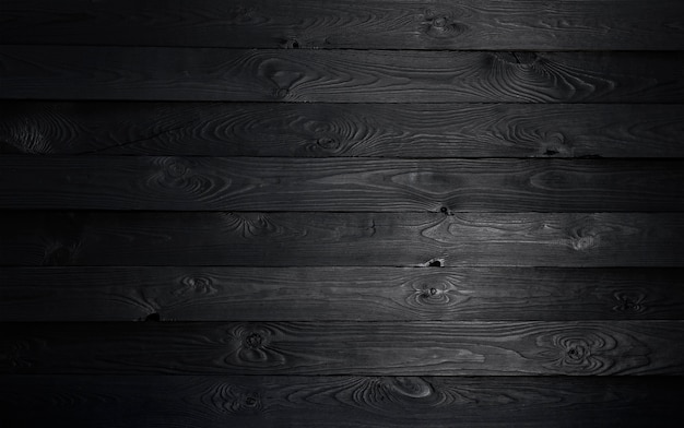 Fond en bois noir, texture en bois ancienne