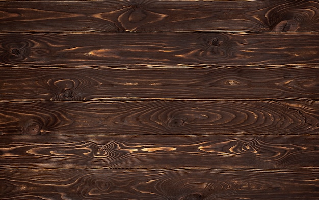 Fond en bois, texture de planches brunes rustiques, fond de mur en bois ancien