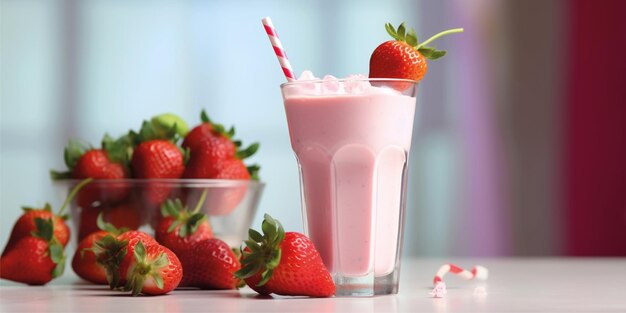 fond de boisson smoothie milkshake aux fraises