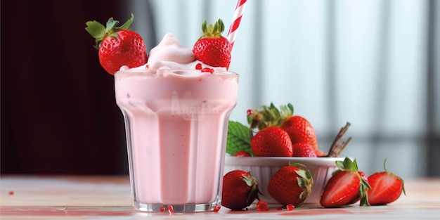 fond de boisson smoothie milkshake aux fraises
