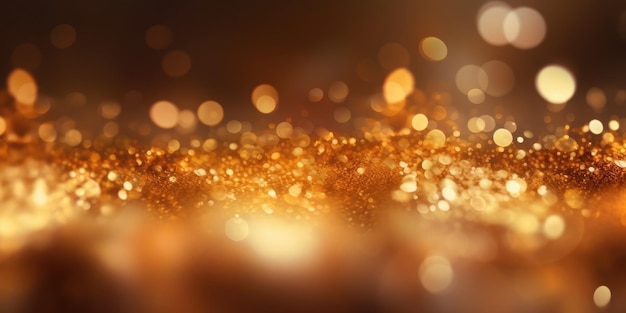 Un fond de bokeh abstrait doré Generative AI AIG30