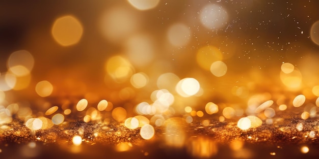 Un fond bokeh abstrait doré IA générative AIG30