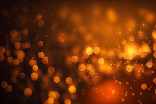 Fond de bokeh abstrait paillettes orange