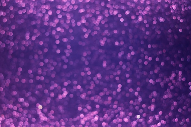 Fond de bokeh violet brillant de vacances, paillettes, scintille, lueur défocalisé