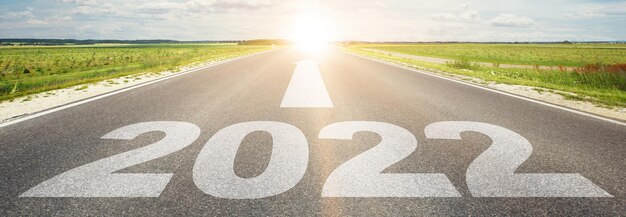 Fond de bonne année. Début d'année 2022 réussi.