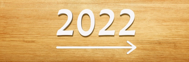 Fond de bonne année. Début jusqu'en 2022. Illustration 3D