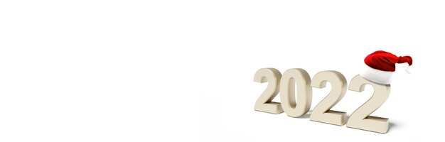 Fond de bonne année. Début jusqu'en 2022. Illustration 3D