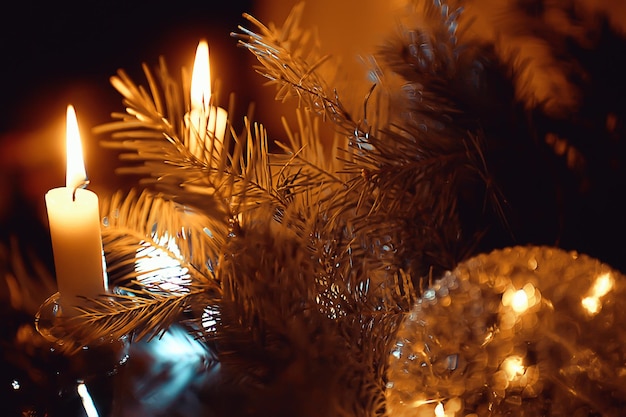 Fond de boule de Noël Nouvel An, décorations de Noël, carte de voeux belle photo de félicitations