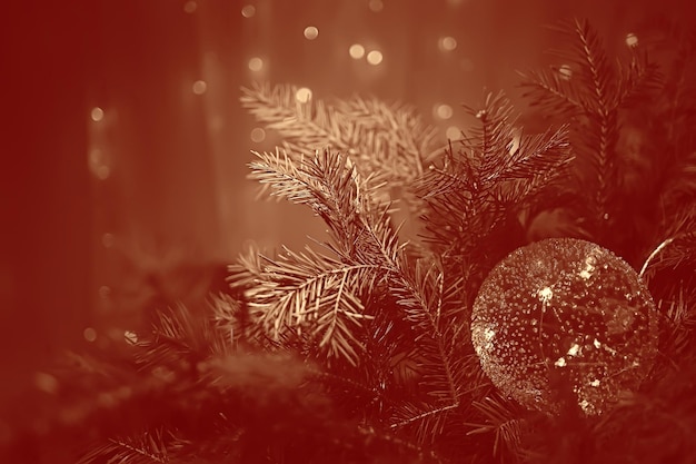 Fond de boule de Noël Nouvel An, décorations de Noël, carte de voeux belle photo de félicitations