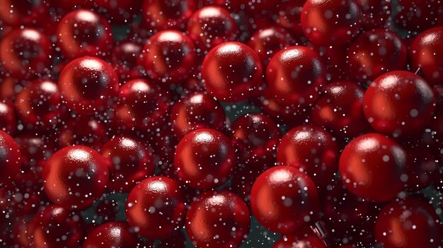 Fond de boules de paillettes rouges