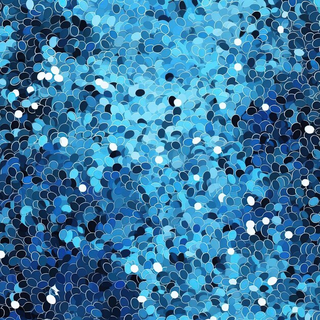 fond brillant bleu et noir dans le style du mélange optique pointilliste