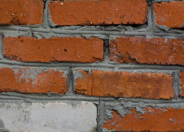 fond de brique le mur est fait de brique rouge-brun