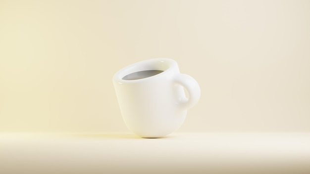 fond de café de rendu 3d