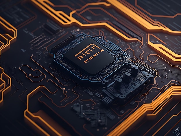 fond de carte de circuit ryzen