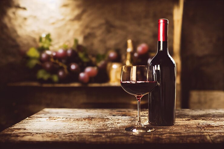 Photo fond de cave à vin
