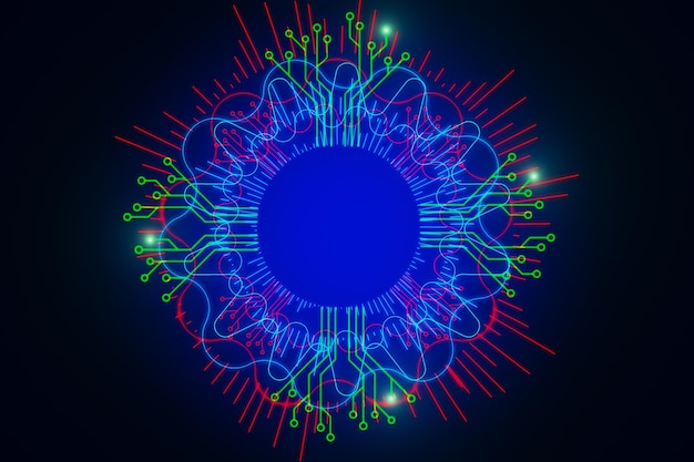 Fond de cercle numérique