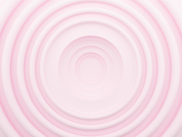 Fond de cercle rose, arrière-plan abstrait, rendu 3D.