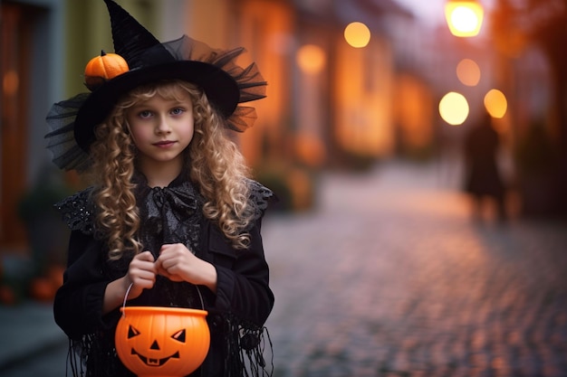 Fond de château d'Halloween avec des bougies de citrouilles effrayantes dans le cimetière la nuit