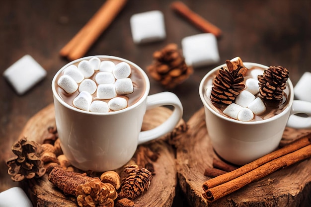 Fond de chocolat chaud