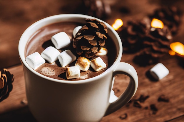 Fond de chocolat chaud