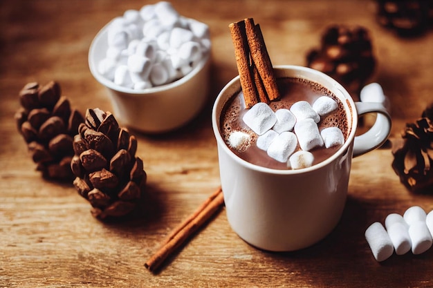 Fond de chocolat chaud