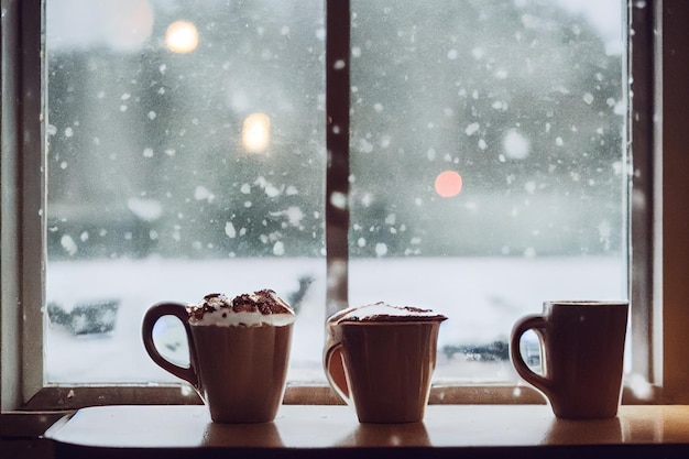 Fond de chocolat chaud