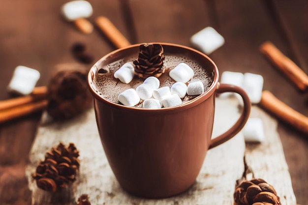 Fond de chocolat chaud