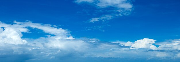 Fond de ciel bleu avec de minuscules nuages. panorama