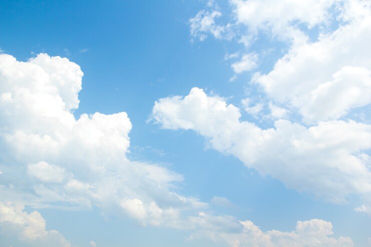 Photo fond de ciel bleu avec de minuscules nuages