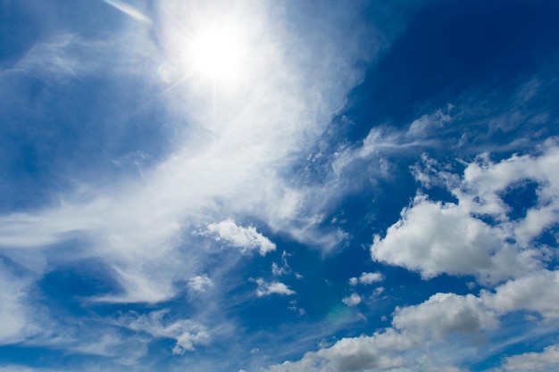 fond de ciel bleu avec de minuscules nuages