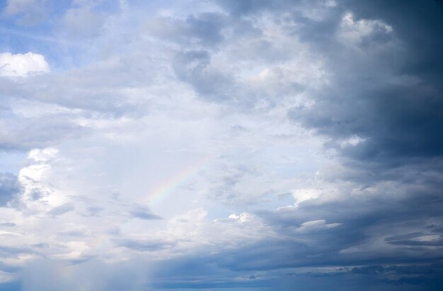 fond de ciel bleu avec des nuages ​​blancs