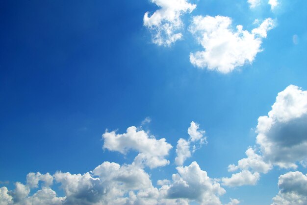 fond de ciel bleu avec de petits nuages