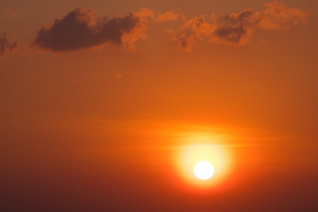 Fond de ciel coucher de soleil orange