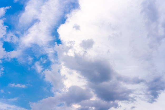 Fond de ciel nuageux dramatique Nuages pluvieux lourds Beau paysage de nuages Couleurs bleues