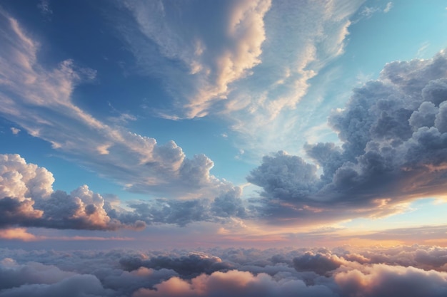 Fond de ciel nuageux Fond de ciel ai généré