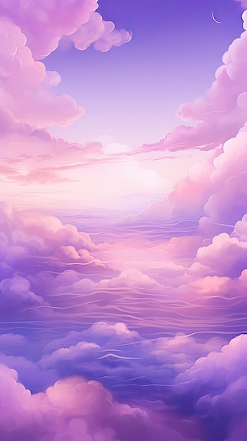 fond de ciel nuageux violet coucher de soleil