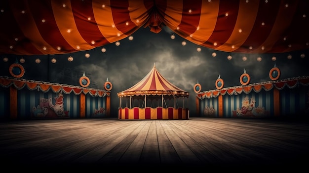 Fond de cirque Illustration AI GenerativexA