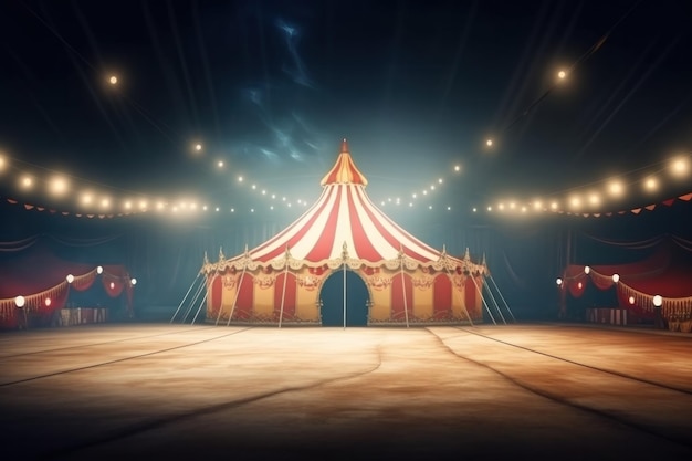 Fond de cirque Illustration AI GenerativexA