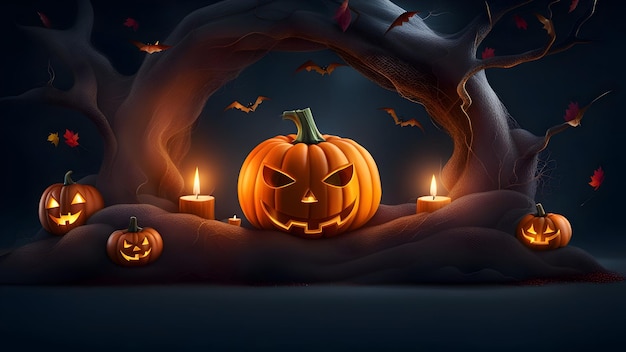 Le fond de la citrouille d'Halloween